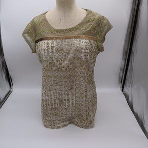 Chico's Women's Green Short Sleeve Top Size 1